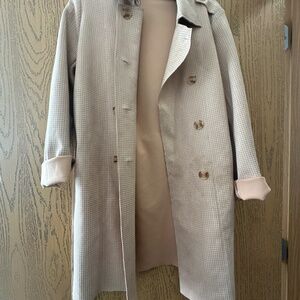 Houndstooth blush coat